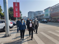 江门市科协主席吴森陪同市人大副主任钟军到睦洲镇督导创建文明城市工作