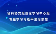 省科协党组理论学习中心组专题学习习近平法治思想